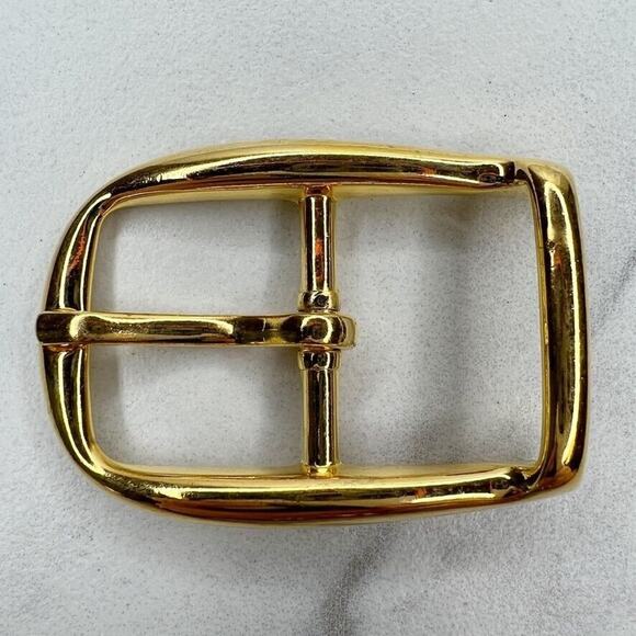Vintage Gold Tone Simple Basic Belt Buckle for up to 1 Inch Belt - Picture 1 of 9